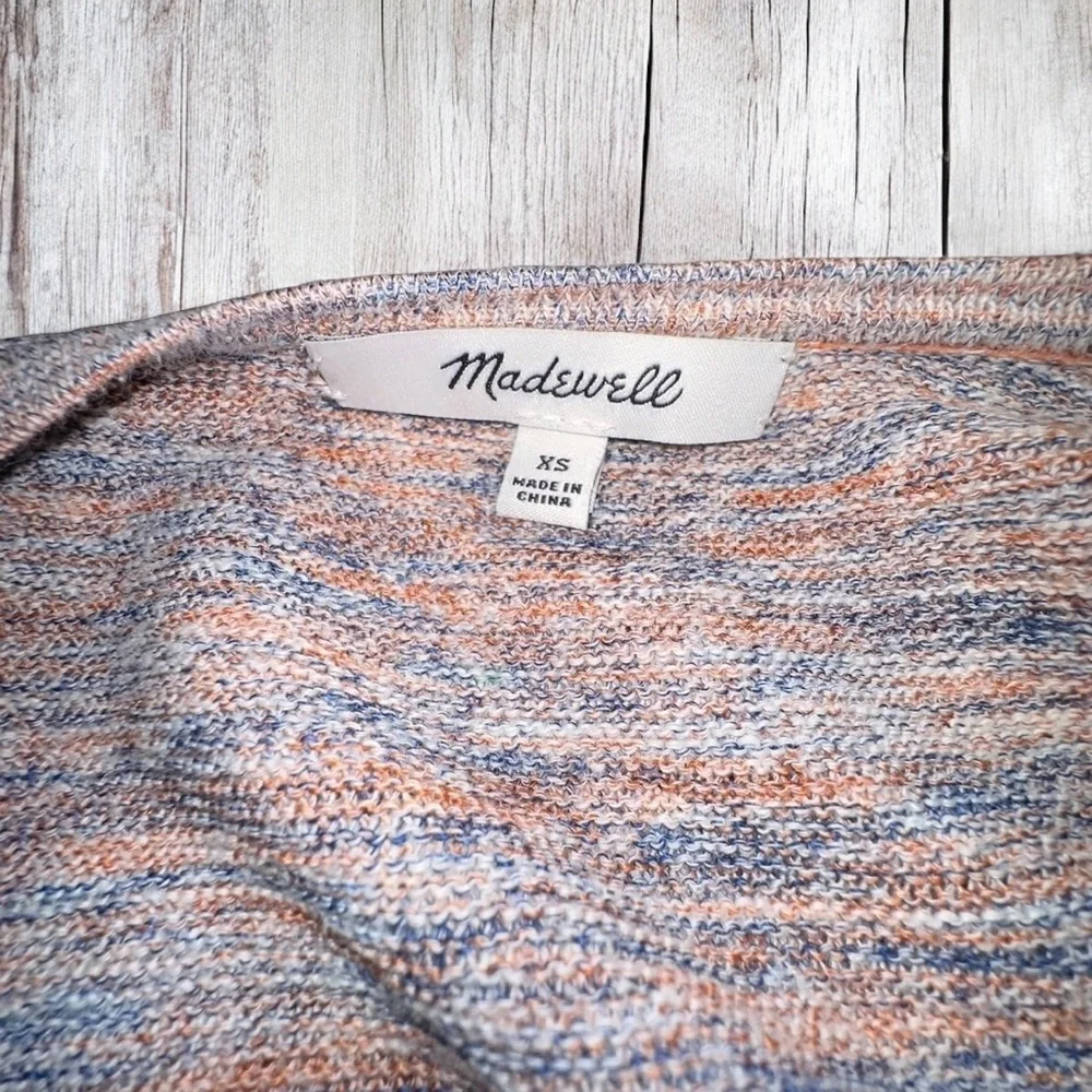Madewell Women’s Summer Marled Ryder Cotton Blend Open Cardigan Sweater Size XS - Picture 4 of 8